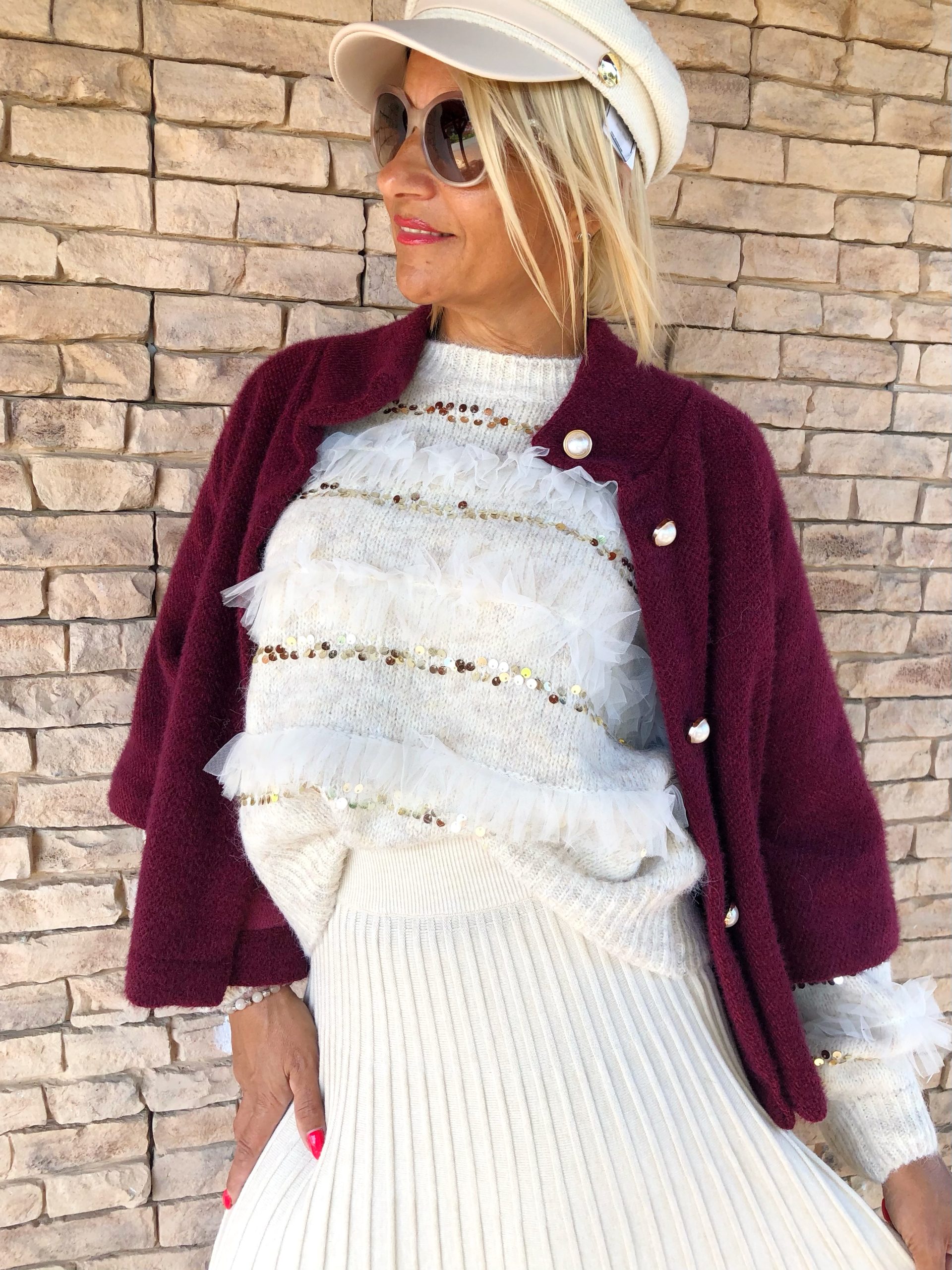 ANNARELLA tüll,-és flitter berakásos KÖTÖTT PULÓVER ANNARELLA tüll,-és flitter berakásos KÖTÖTT PULÓVER