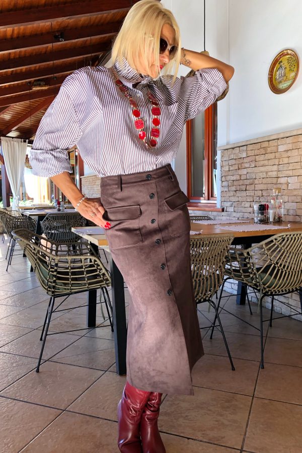 ARIANNE bélelt VELÚR hatású CERUZASZOKNYA