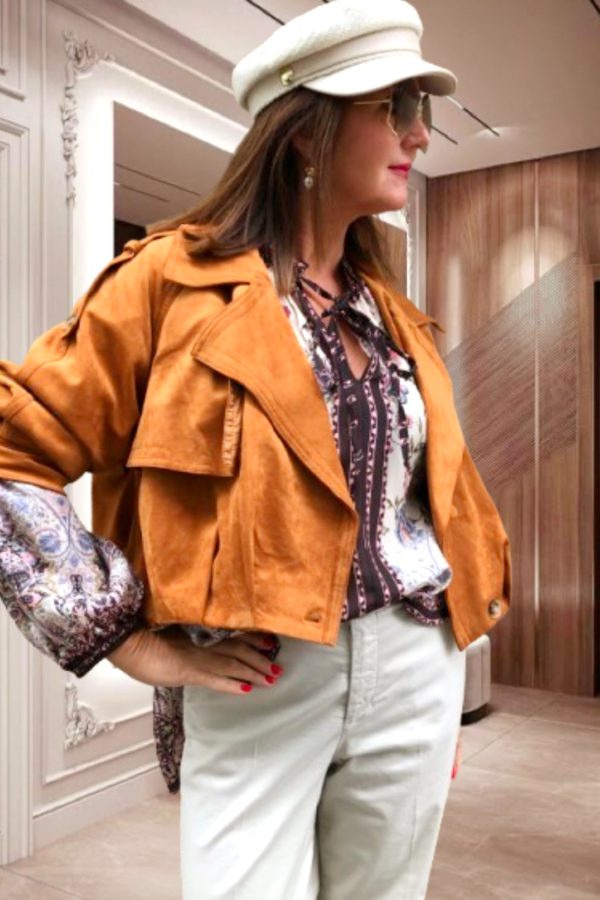BELLINA VELÚR hatású JACKET