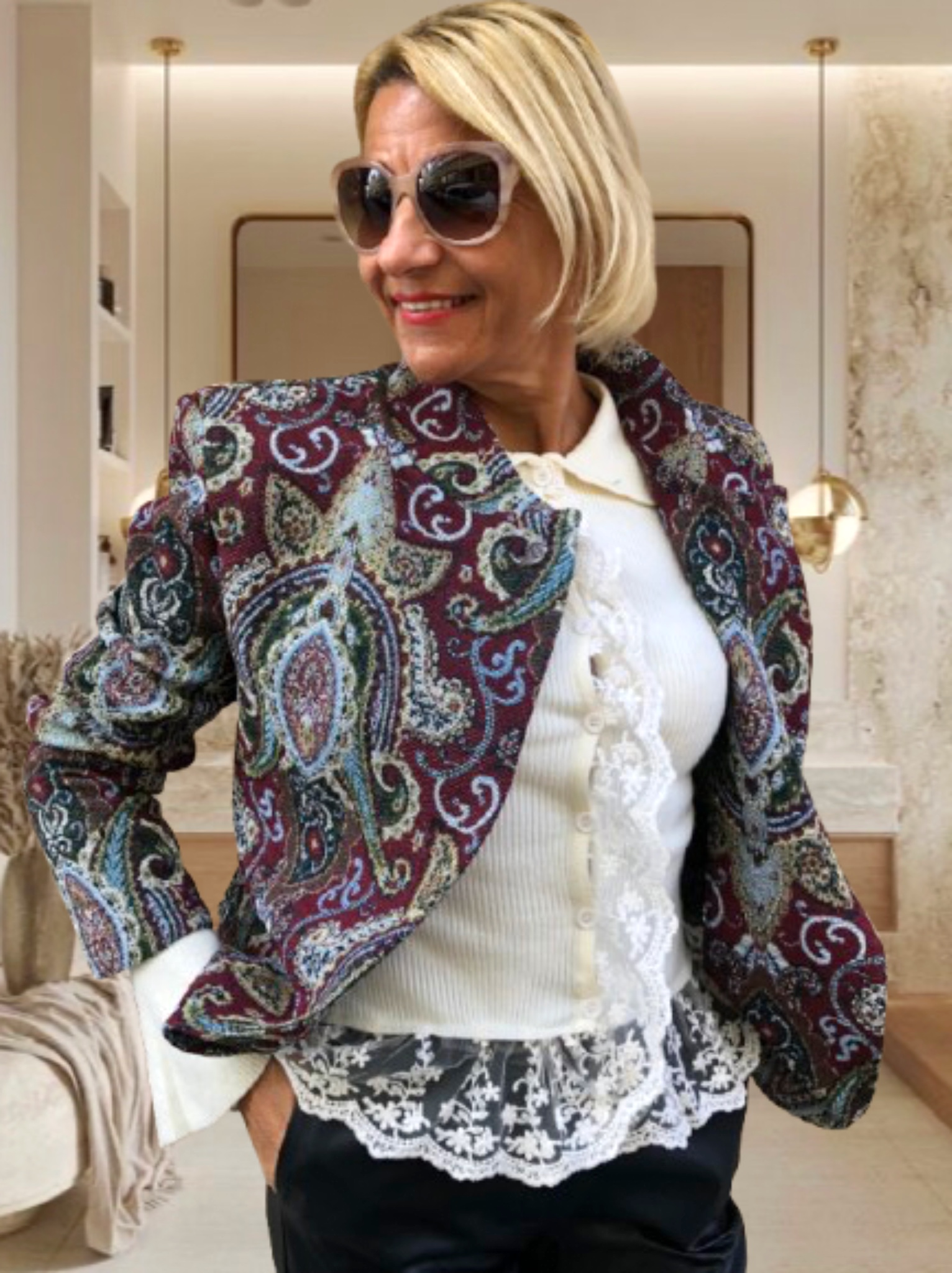 BETTA mintás JACQUARD BLÉZER BETTA mintás JACQUARD BLÉZER