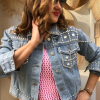 CHRYSTEL strasszos FARMER JACKET/KABÁT