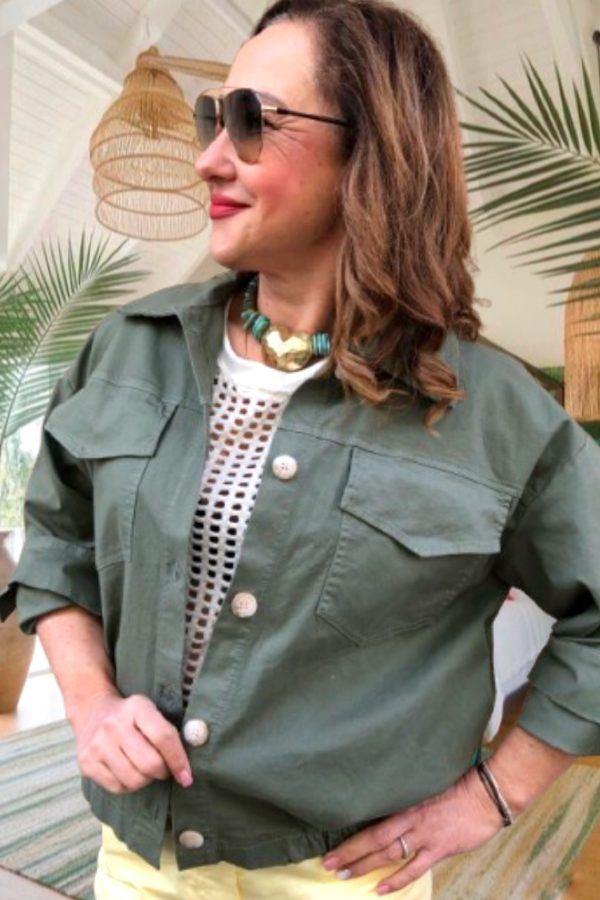 CLAU gumírozott,-vékony PAMUT JACKET