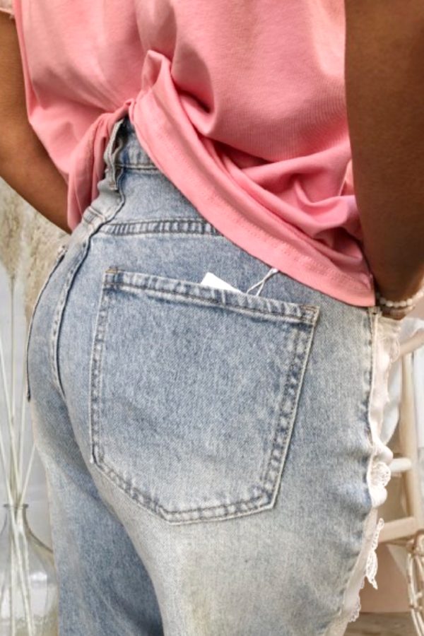 FARFALLA tüll pillangós WIDE LEG FARMERNADRÁG