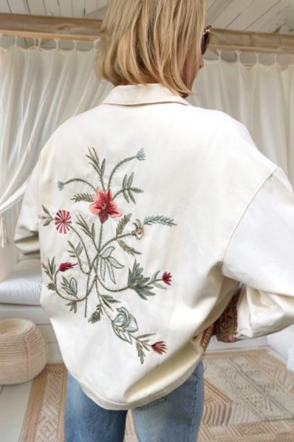 GAIA hímzett PAMUT FARMERKABÁT/JACKET