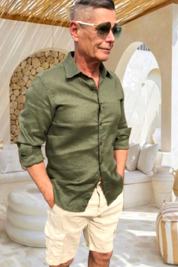 MANUELE férfi LENVÁSZON ING