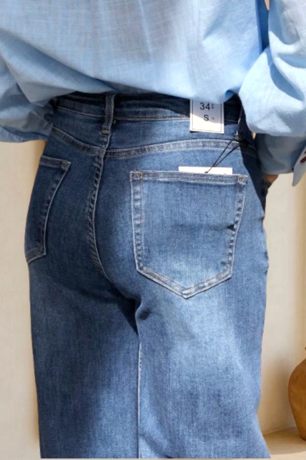 MARCELLA WIDE LEG rövid FARMERNADRÁG