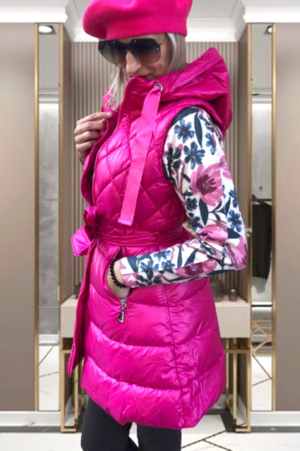 MELISSA karcsúsÍtott STEPPELT MELLÉNY kapucnival