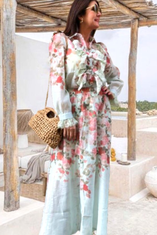 NUCCIA lenvászon SZETT csipke dekorral