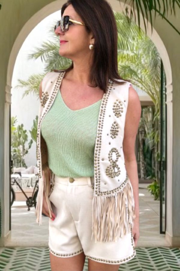 SHIRLEY szegecselt,-rojtos VELÚR SZETT